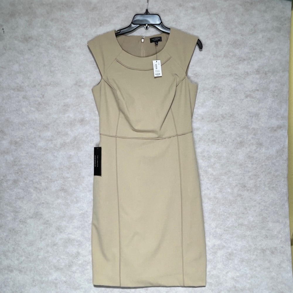 The Limited Collection Tan Khaki Sleeveless Sheath Dress Size 4 NWT D961913